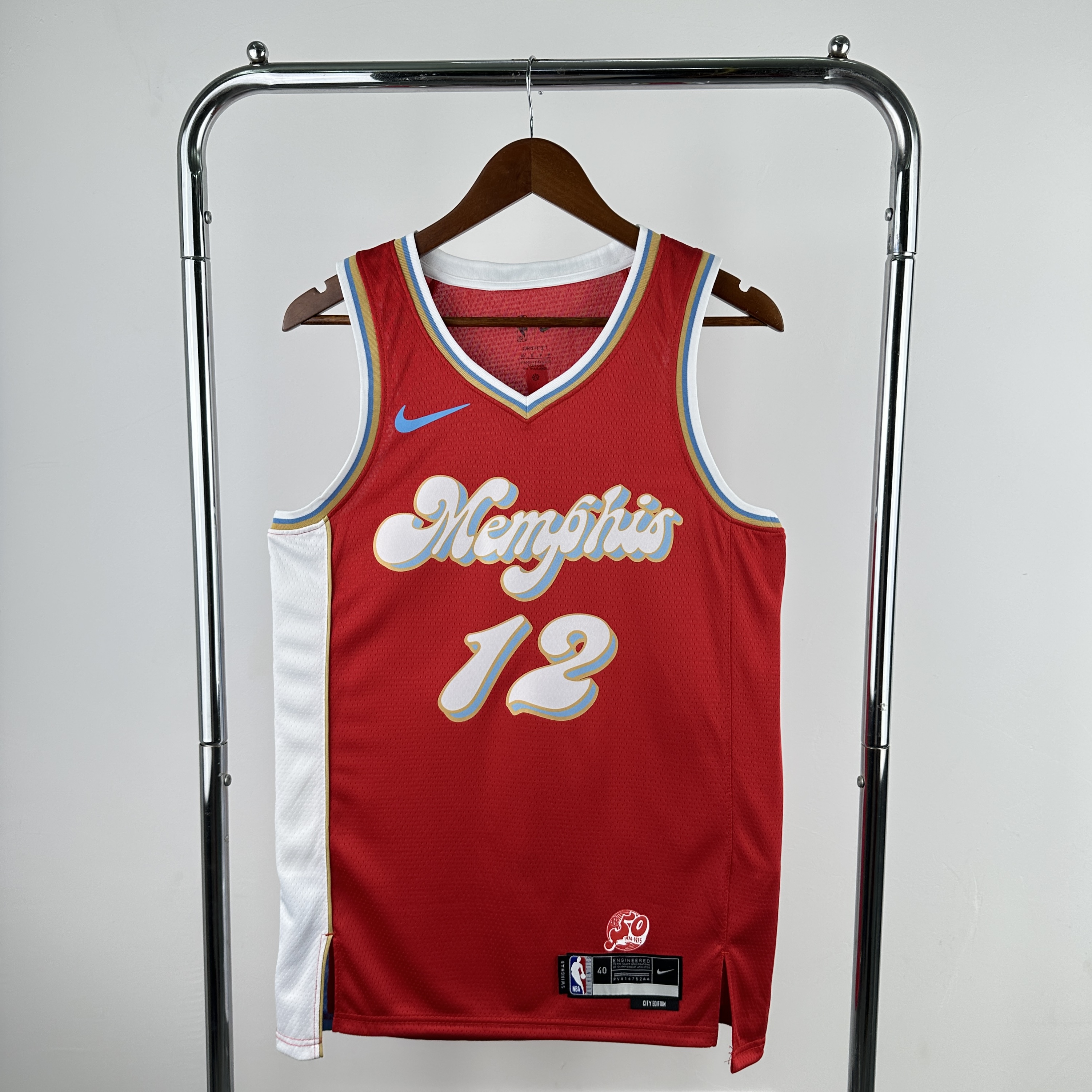 Men Memphis Grizzlies #12 Ja Morant Red City Edition Season Nike 2025 NBA Jersey